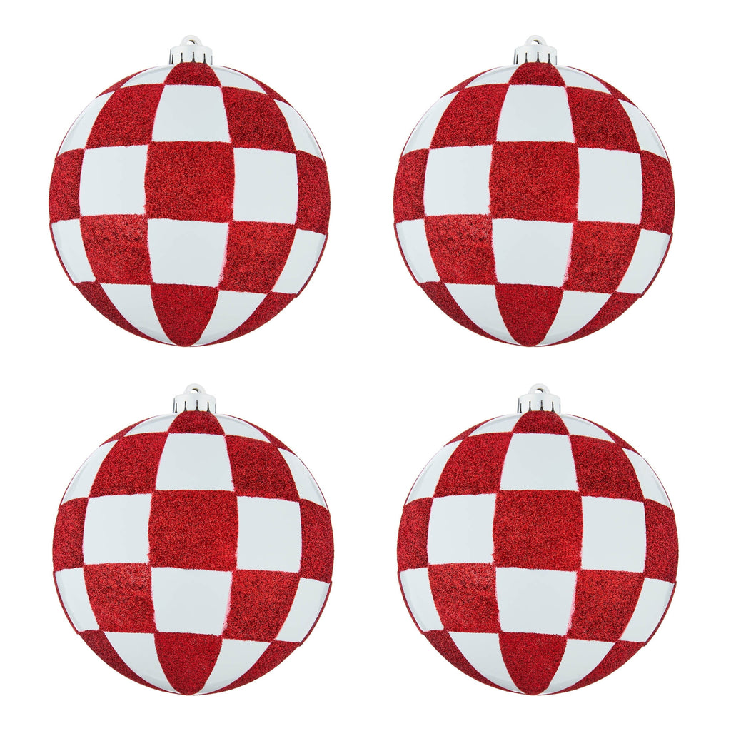 4-Count Champagne and Cream Ball Shatterproof Christmas Ornaments, 6", by Holiday Time