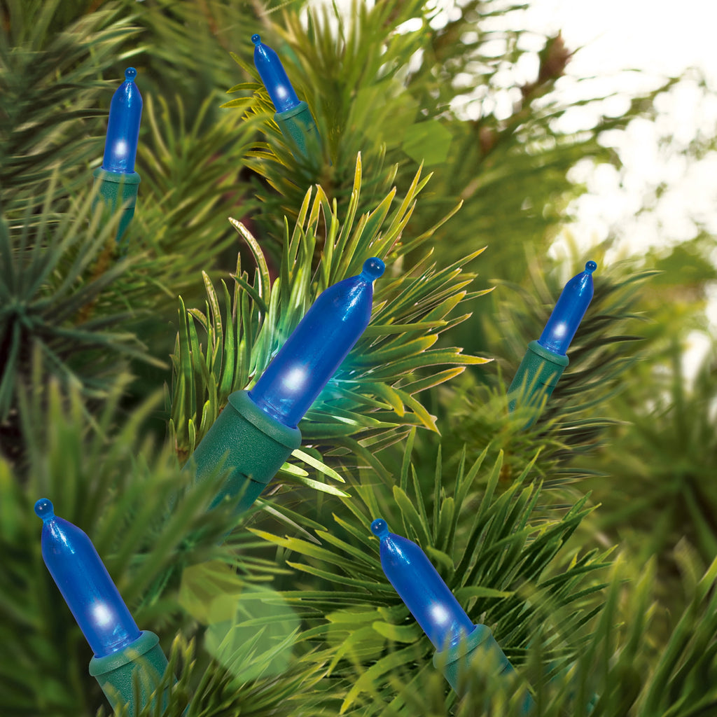 Indoor/Outdoor 100-Count LED Mini Christmas String Lights, Warm White, Green Wire, 19.5', by Holiday Time
