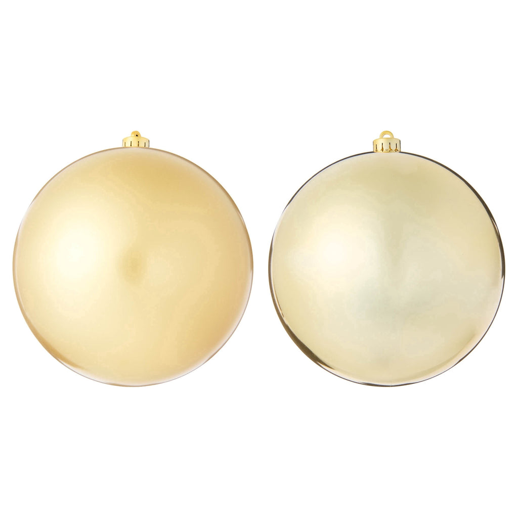 2-Count Bronze Jumbo Ball Shatterproof Christmas Ornaments, 8.5", by Holiday Time
