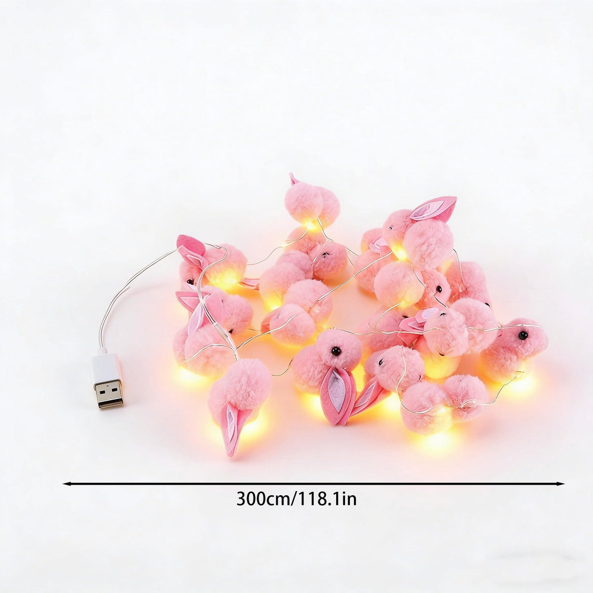 XGFHYJEH Easter Light Bunny String Lights Battery Operated 2M 20LED Fairy String Lights for Easter Decor Indoor Bedroom Patio Spring Theme Party Decor
