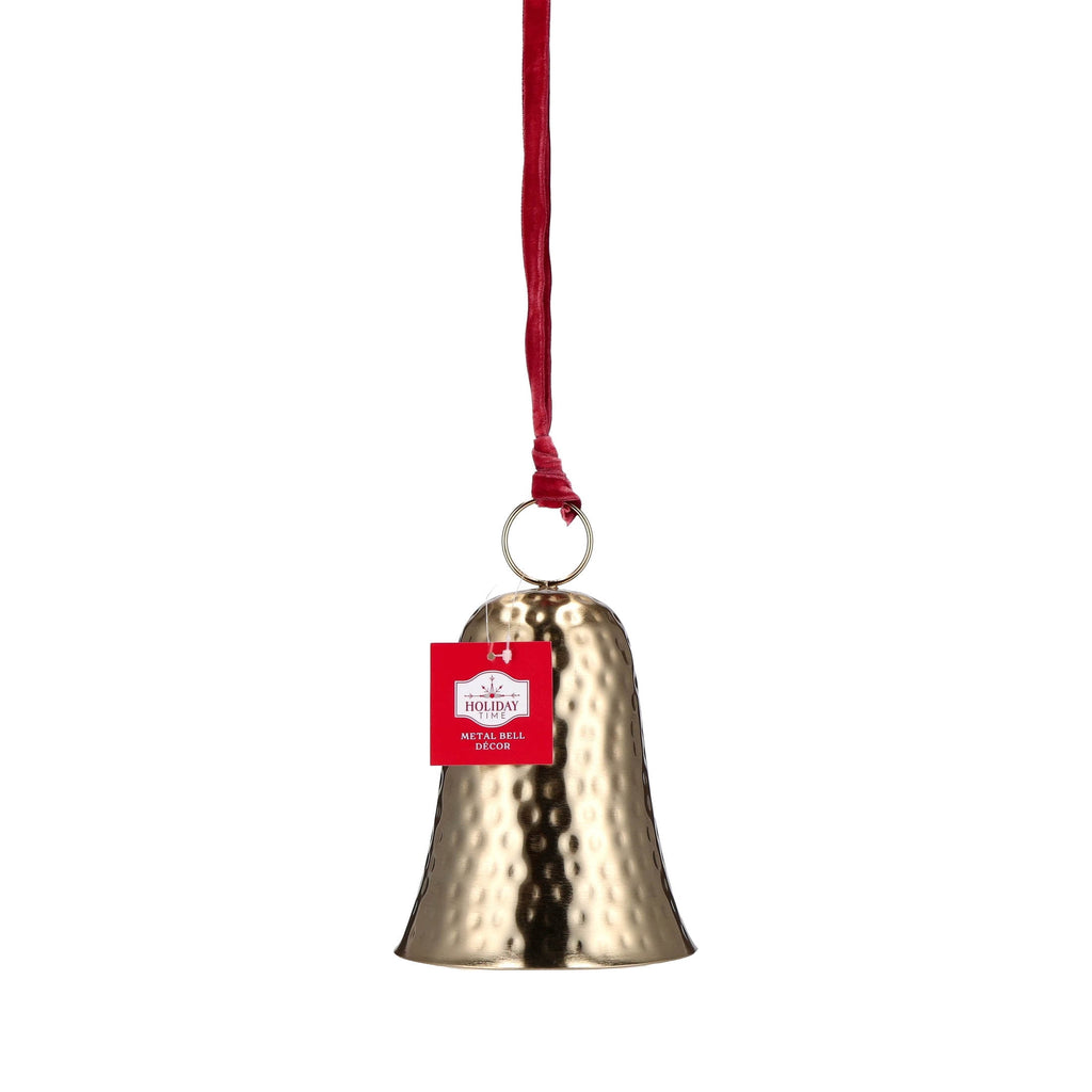 Metal Bell Christmas Decoration, Gold, 8", by Holiday Time