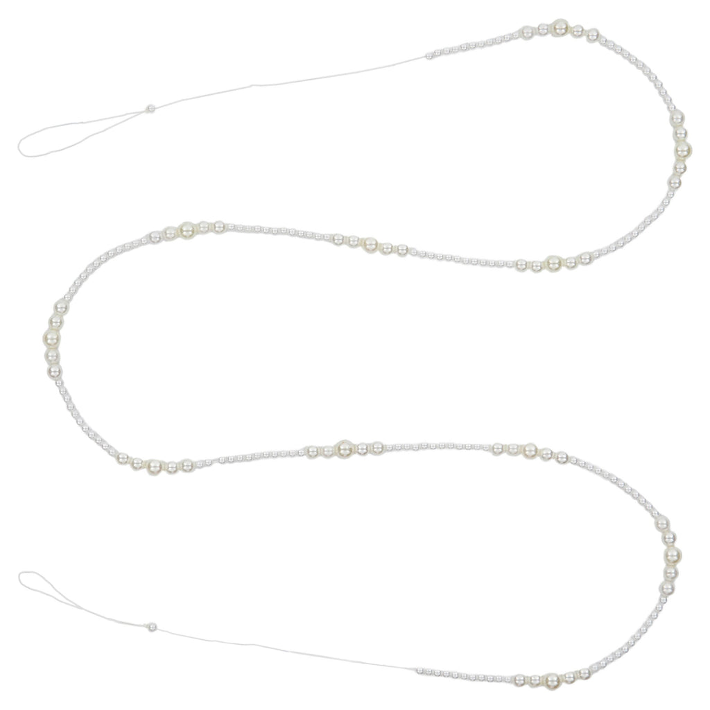 Plastic Bead Mini Christmas Garland, White, 6', by Holiday Time