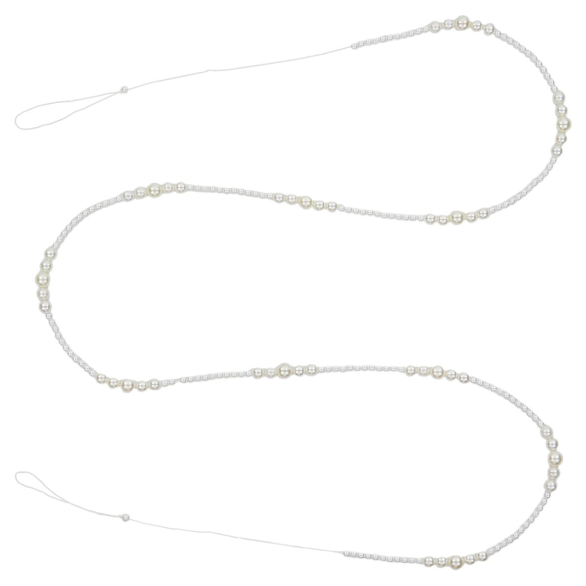 Plastic Bead Mini Christmas Garland, White, 6', by Holiday Time