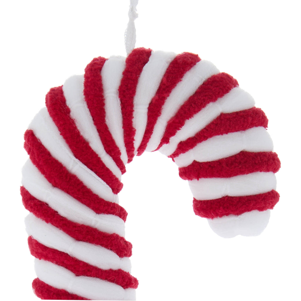 Red and White Fabric Candy Cane Christmas Ornament, 6.5", by Holiday Time