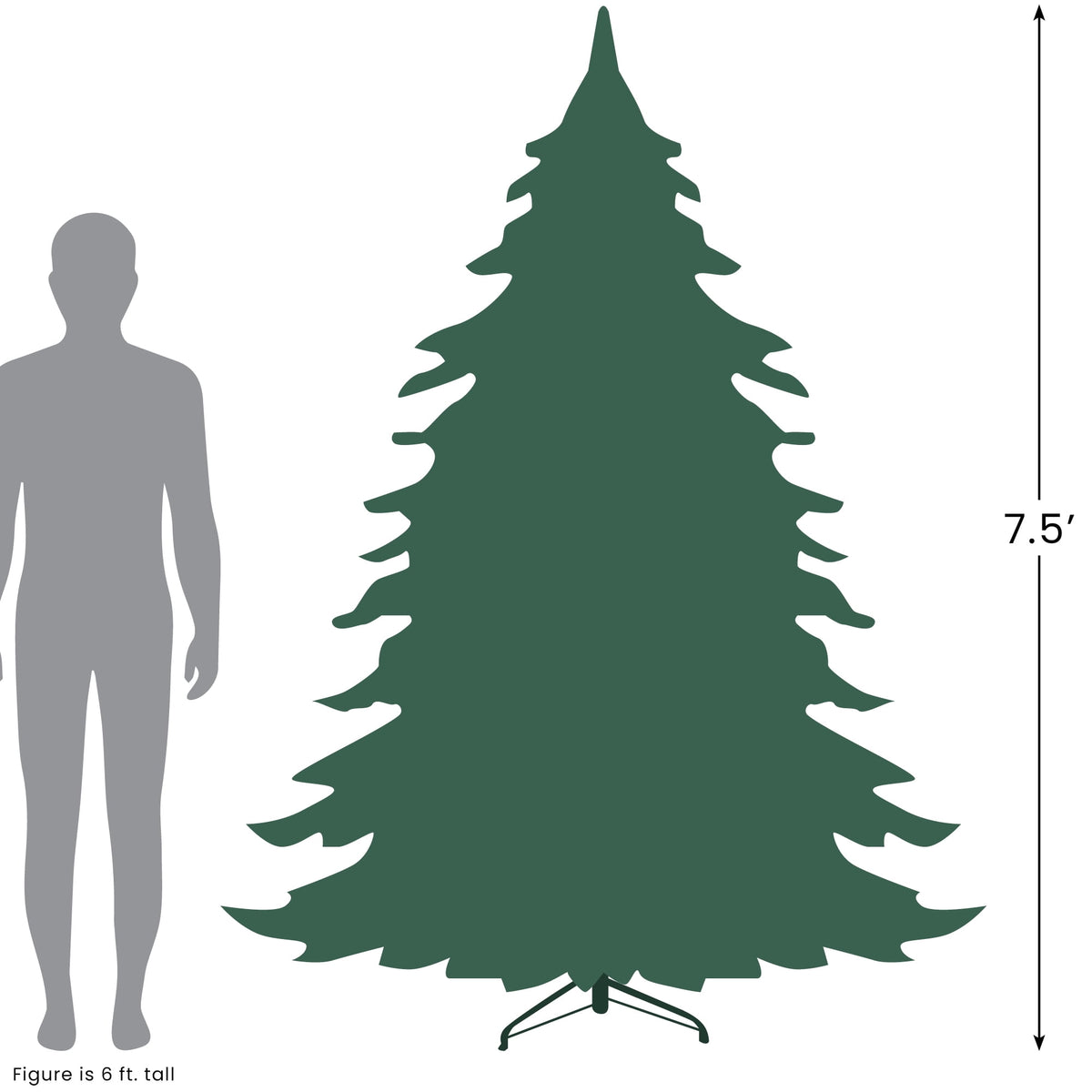 Northlight 7.5' Prelit Artificial Christmas Tree White Winston Pine - Multi LED Lights