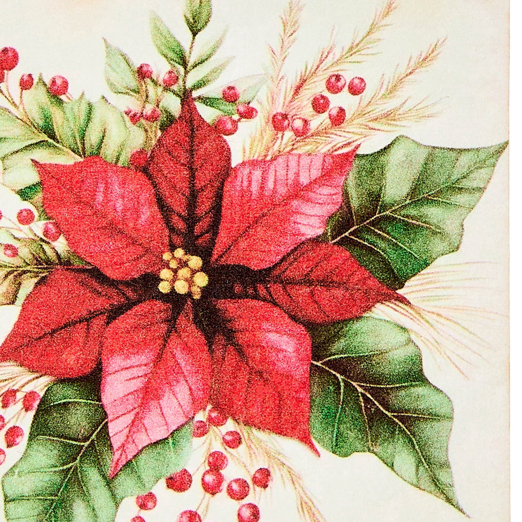 Multicolor Poinsettia Artwork Christmas Ornament, 4.8", by Holiday Time