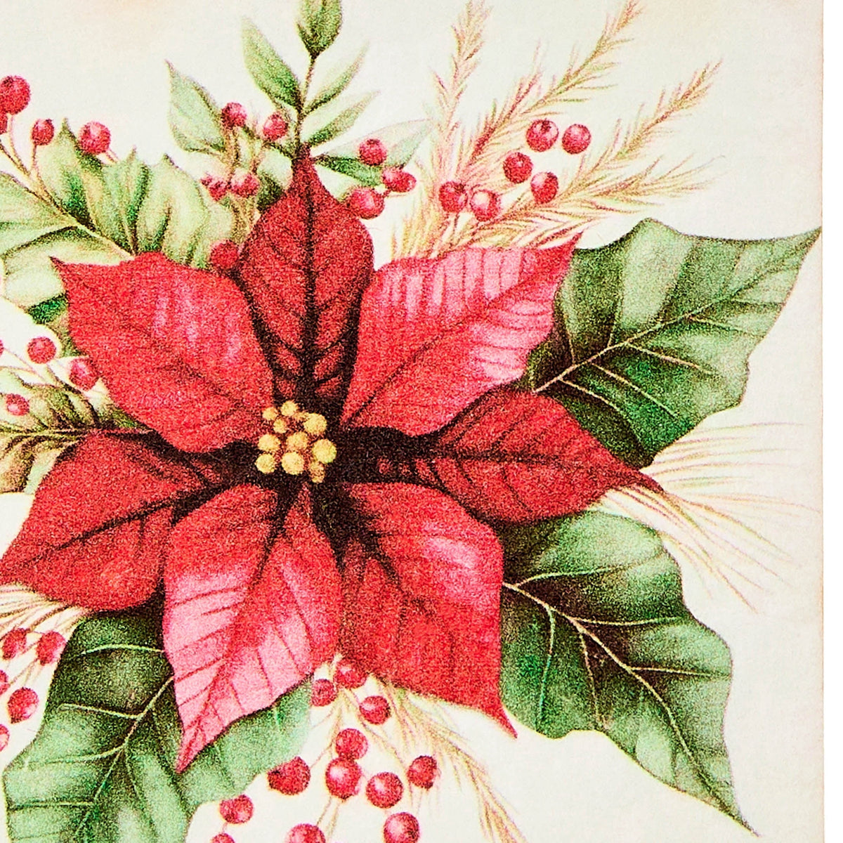 Multicolor Poinsettia Artwork Christmas Ornament, 4.8", by Holiday Time