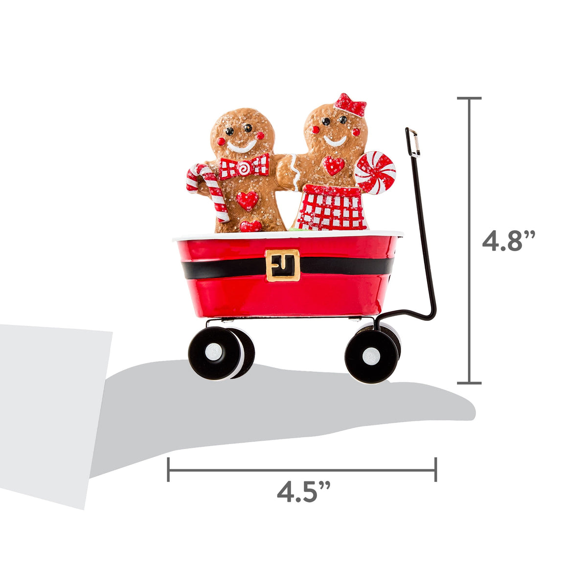 Multicolor Gingerbread Couple in Wagon Christmas Ornament, 4.8", by Holiday Time