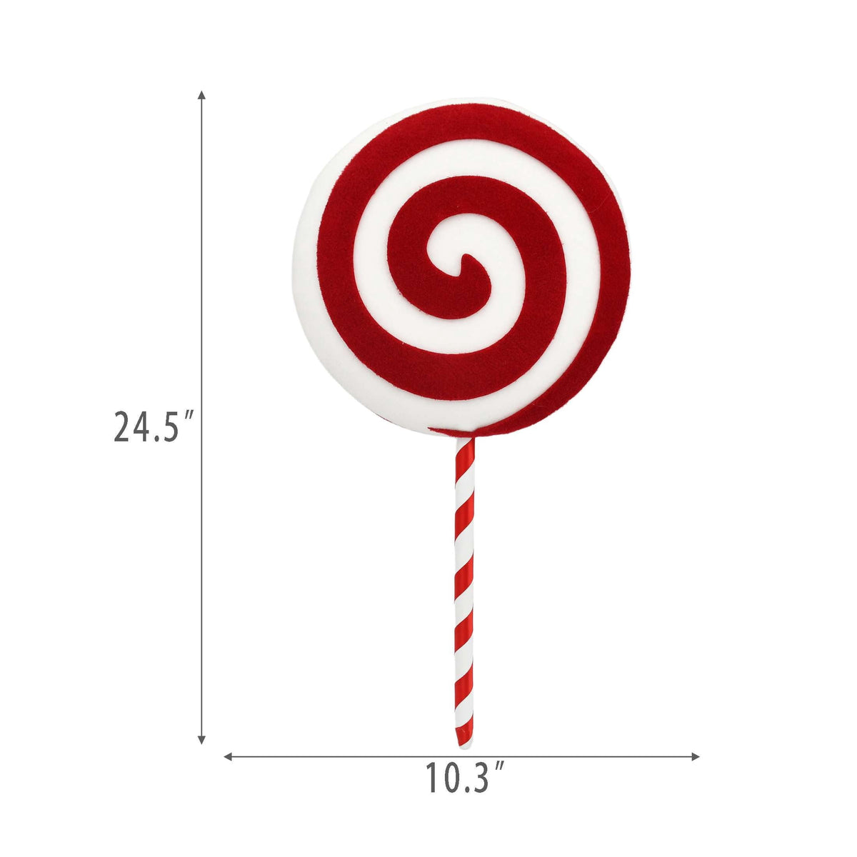 Peppermint Lollipop Yard Stake, Red and White, 24.5", by Holiday Time