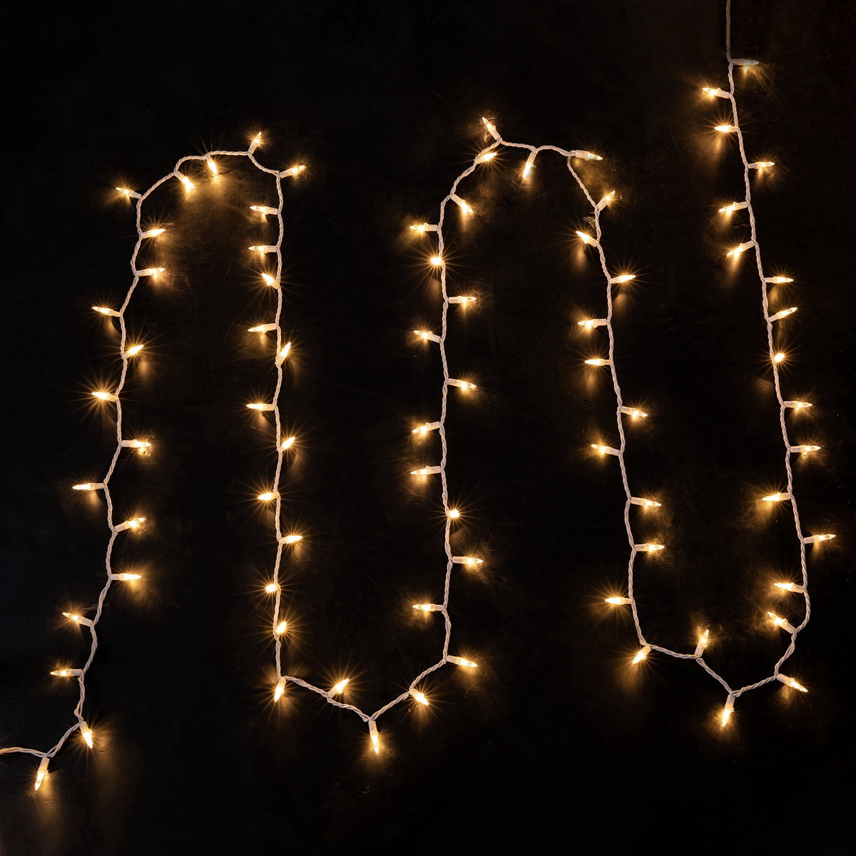 Indoor/Outdoor 300-Count LED Mini Christmas String Lights, Warm White, White Wire, 62.3', by Holiday Time