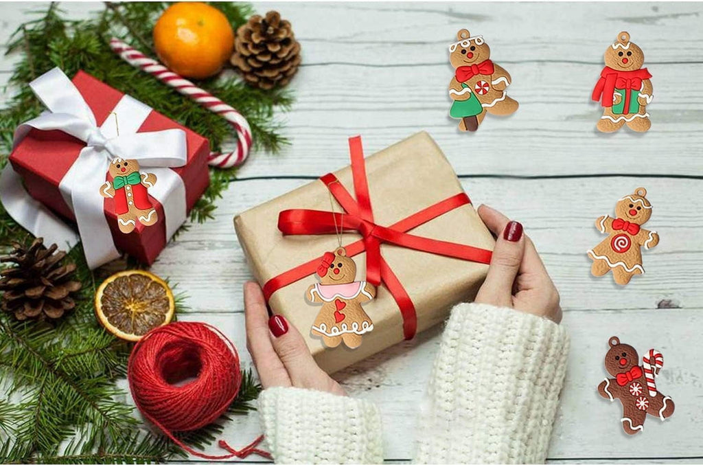 Ayieyill 14Pcs Christmas Ornaments Gingerbread Christmas Tree Decorations Holiday Decor (Classic)
