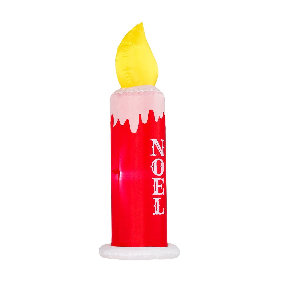 Red/White/Yellow Noel Candle with Flickering Light Christmas Airblown Yard Inflatable, 4', by Holiday Time