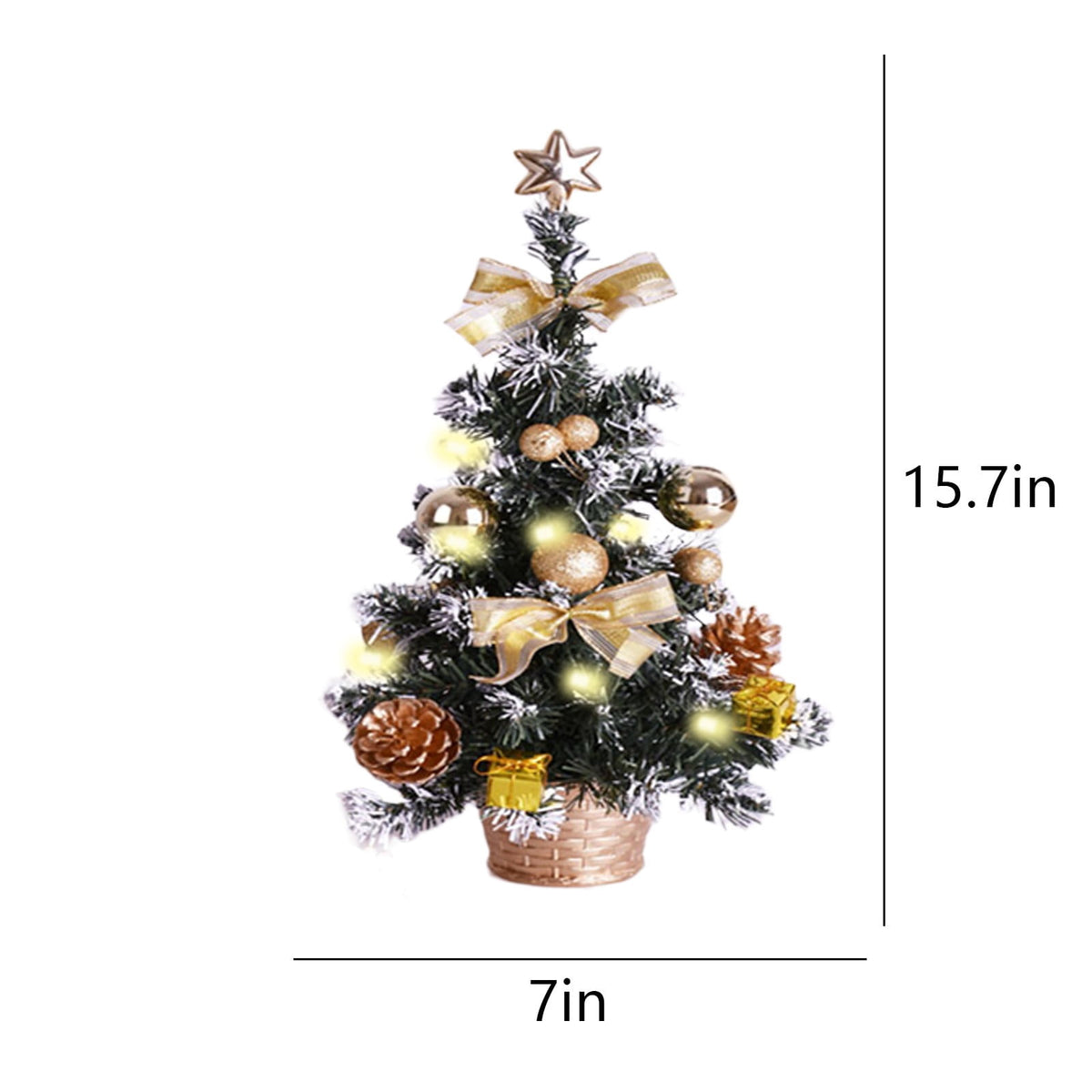 Mouliraty Tabletop Christmas Tree, Artificial Mini Xmas Tree Ornaments For Christmas New Year Table Top Decor Home Indoor Decoration Tree Decor Home Decoration