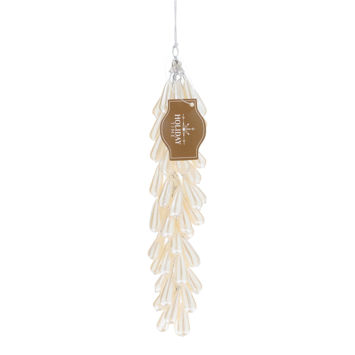 White Pearl String Christmas Ornament, 7", by Holiday Time