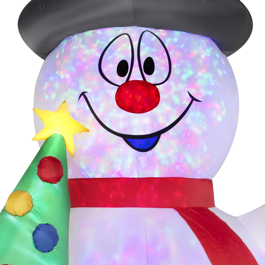 Airblown Christmas Light-Projection Kaleidoscope-Flashing-Frosty w/Tree-16ft-WB