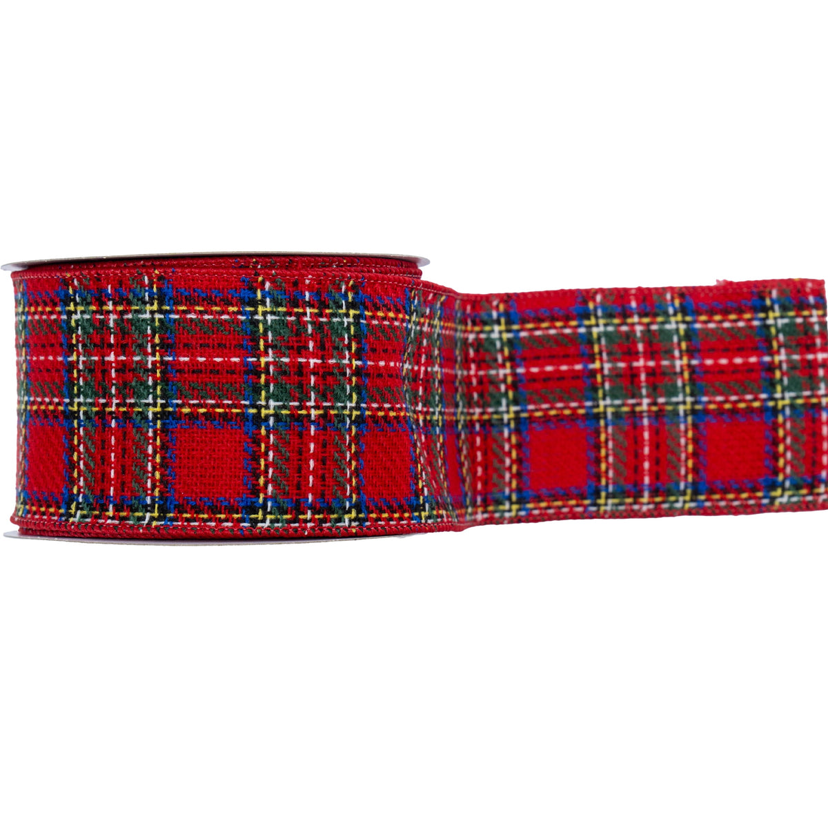 My Texas House Red Plaid Christmas Ribbon, 2.5" x 15'