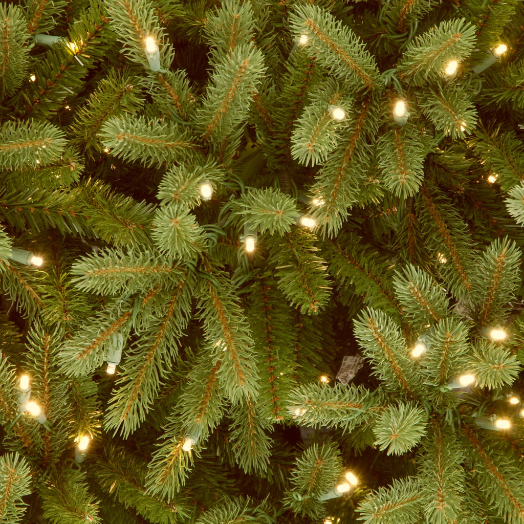 National Tree Company 9 ft. Pre-Lit Jersey Fraser Fir Full Artificial Christmas Tree, 1,500 Clear Lights, 4,804 Tips, Includes Stand, Green