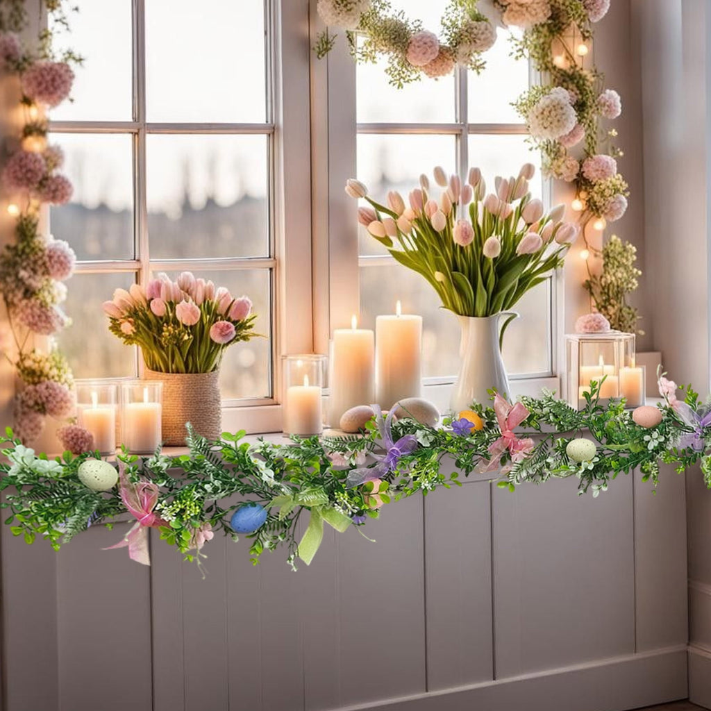 XGFHYJEH Easter Lighted Window Decorations, Easter Egg Lights, Easter Lights, Egg String Lights, Easter Decorations Indoors, Easter Hanging Decoration