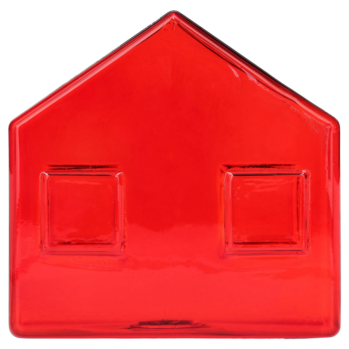 Glass House Christmas Decoration, Red, 5", by Holiday Time