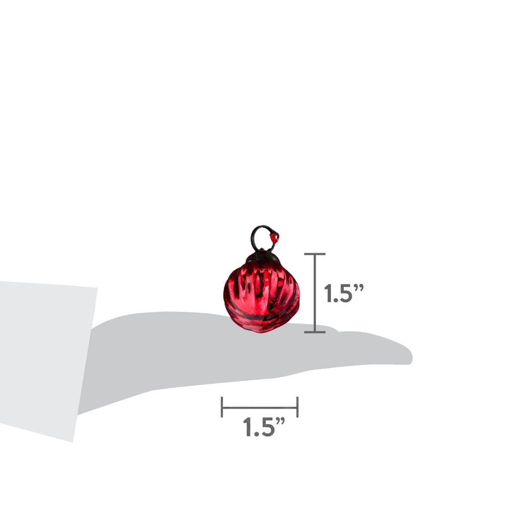 4-Count Red Mini Ball Christmas Ornaments, by Holiday Time