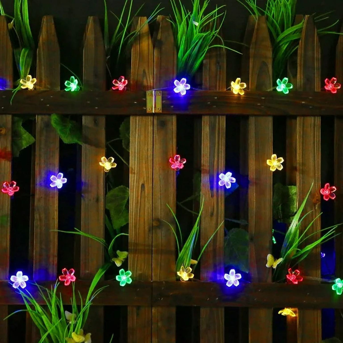 Solar Flower String Lights, Cherry Blossoms Solar Fairy Light,23ft 50 LED Outdoor Waterproof String Lights for Christmas Tree, Home, Garden, Wedding, Patio, Party Decorations(pink)