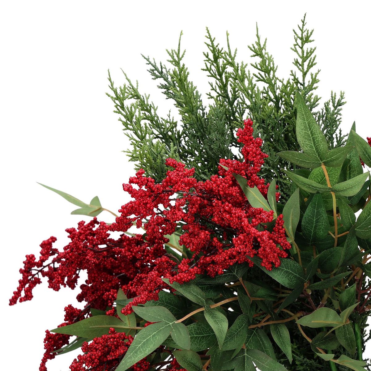 Red Micro Berries and Greenery Decorative Christmas Picks, 21", by Holiday Time