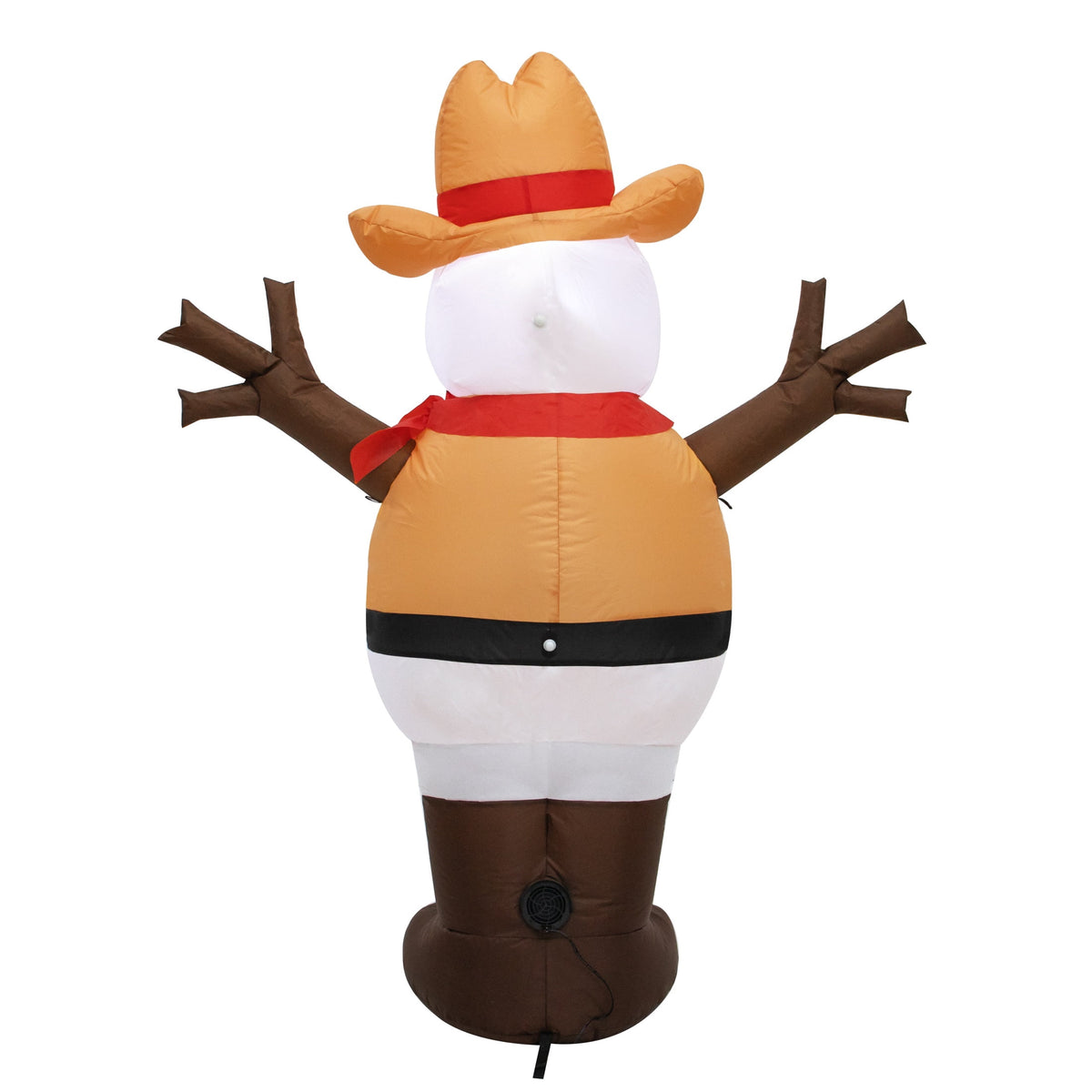 Multicolor Sheriff Snowman Christmas Yard Inflatable, 4', by Holiday Time