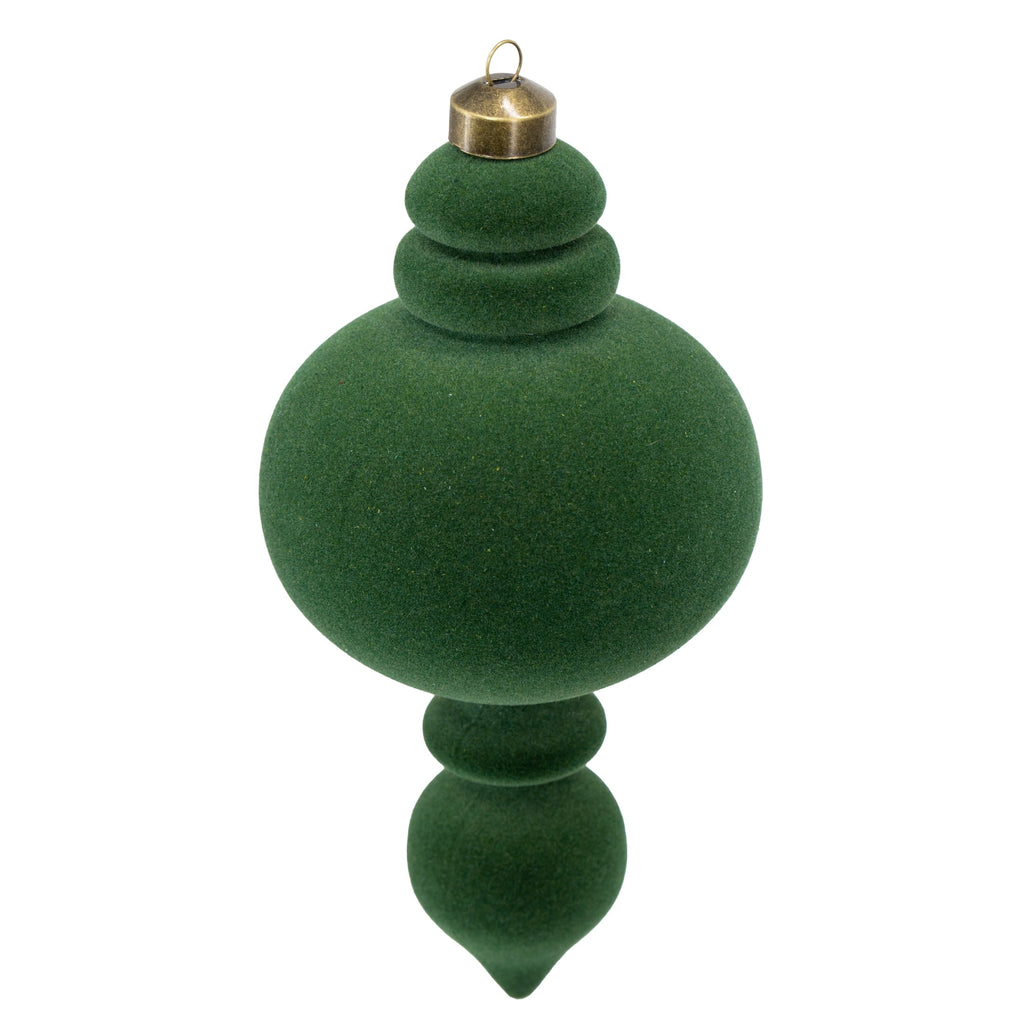 My Texas House 3-Count Green Velvet-Feel Shatterproof Christmas Ornaments
