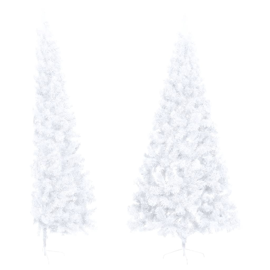 vidaXL Christmas Tree Decoration Artificial Half-Circle Tree with Stand PVC