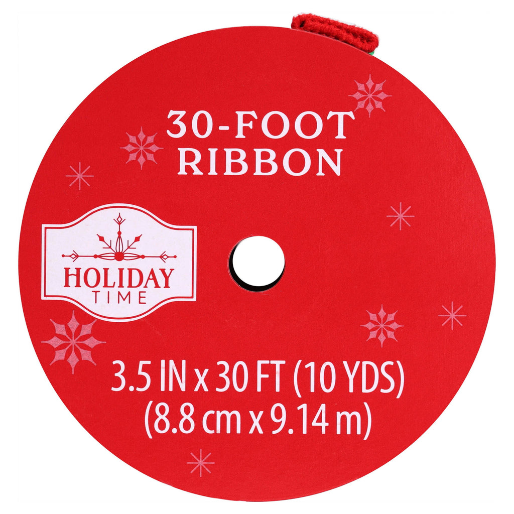 Red and Green Velvet Christmas Ribbon, 3.5" x 30', by Holiday Time