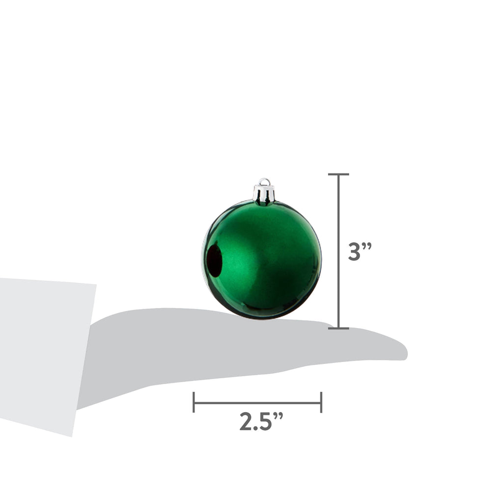 50-Count Red and Green Ball Shatterproof Christmas Ornaments, 3", by Holiday Time