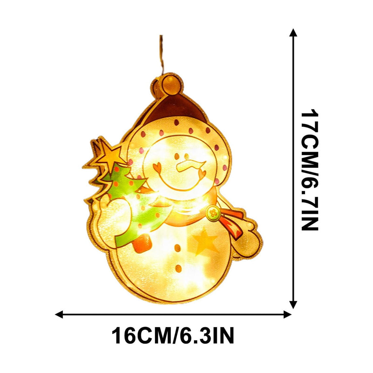 RXIRUCGD Christmas Window Hanging Lights Decorations, Christmas Window Lights with Suction Cup, Battery Operated Hanging Christmas Window Lights Indoor for Xmas Tree Fireplace Door Window Decor