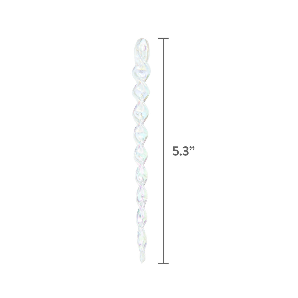 24-Count Red Glitter Icicle Christmas Ornaments, 5.3", by Holiday Time
