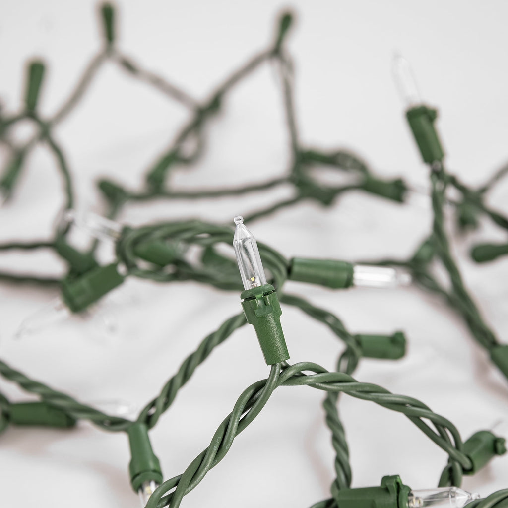 Indoor/Outdoor 50-Count LED Mini Christmas String Lights, Warm White, Green Wire, 10.2', by Holiday Time
