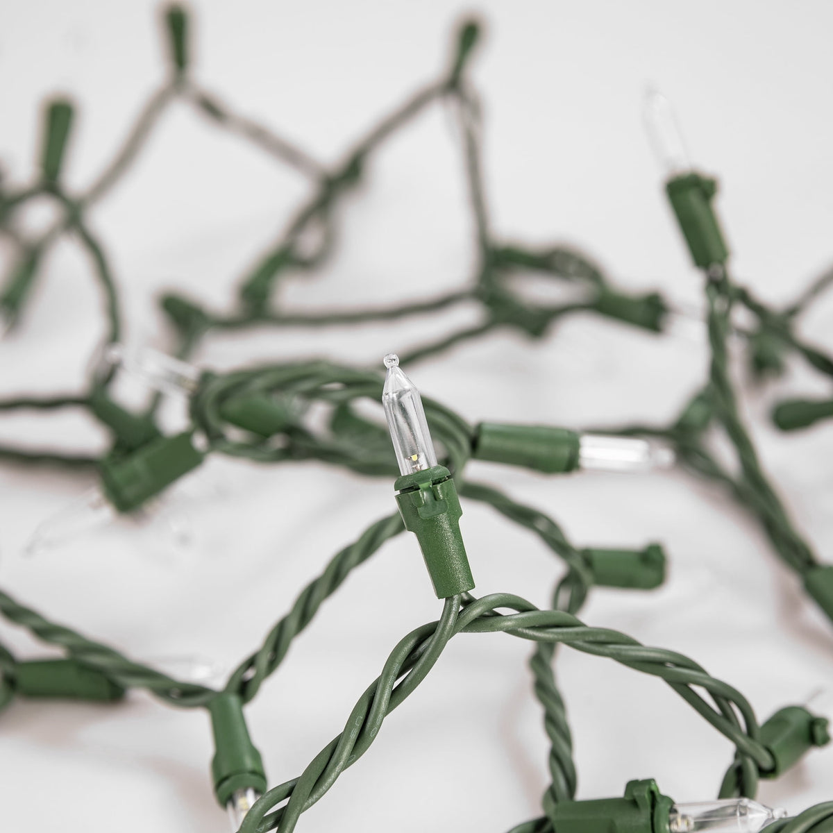 Indoor/Outdoor 50-Count LED Mini Christmas String Lights, Warm White, Green Wire, 10.2', by Holiday Time