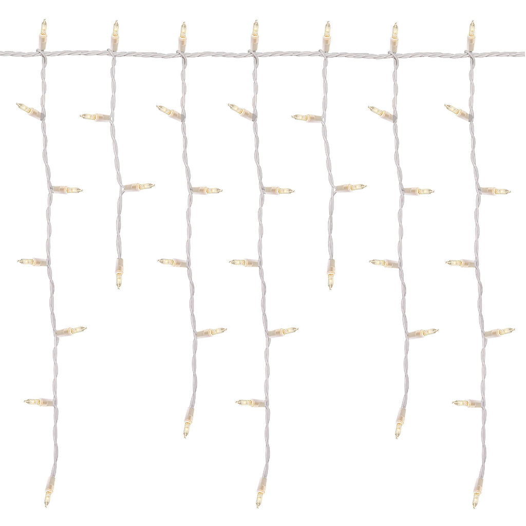 Indoor/Outdoor 300-Count Incandescent Christmas Icicle Lights, Multicolor, White Wire, 18', by Holiday Time