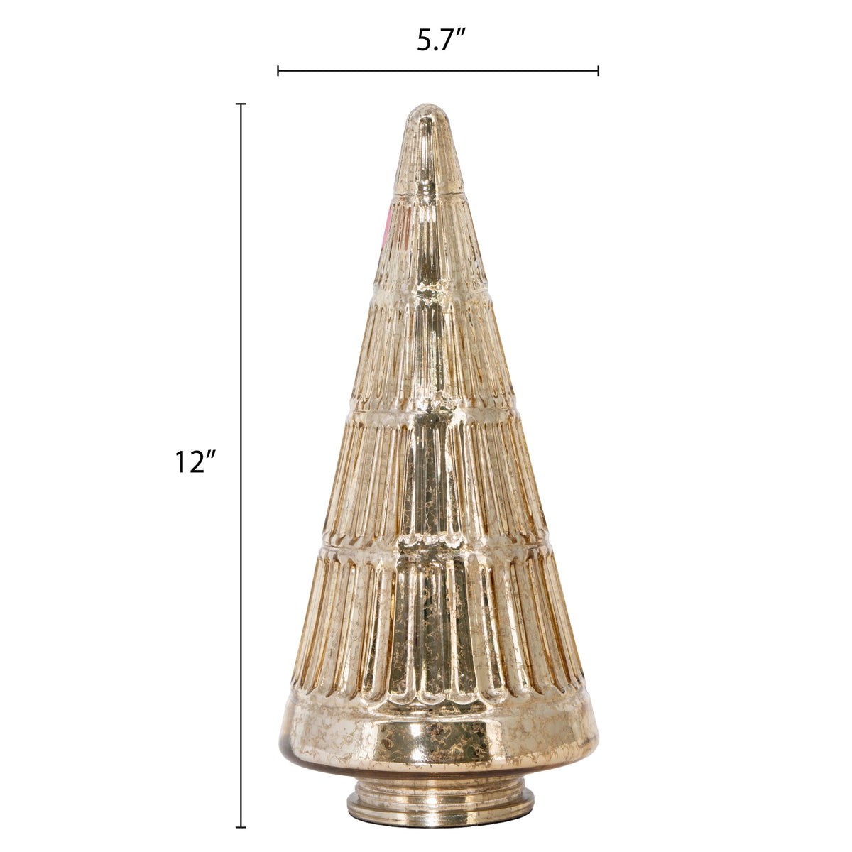 My Texas House Glass Tree, 12 Inch, Gold, Christmas