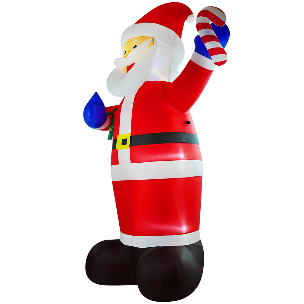 Yexmas 8FT Christmas Inflatable Santa Claus Outdoor Decorations,Blow Up Santa Claus with Gifts Bag, Built-in Brilliant LED Lights Xmas Inflatables Yard Decor