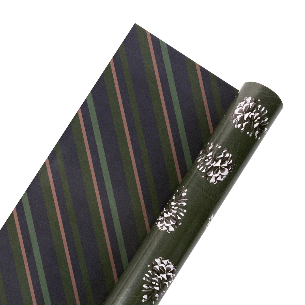 LaRibbons 30" x 33' Christmas Wrapping Paper Kraft Reversible Gift Wrap (2-pack)