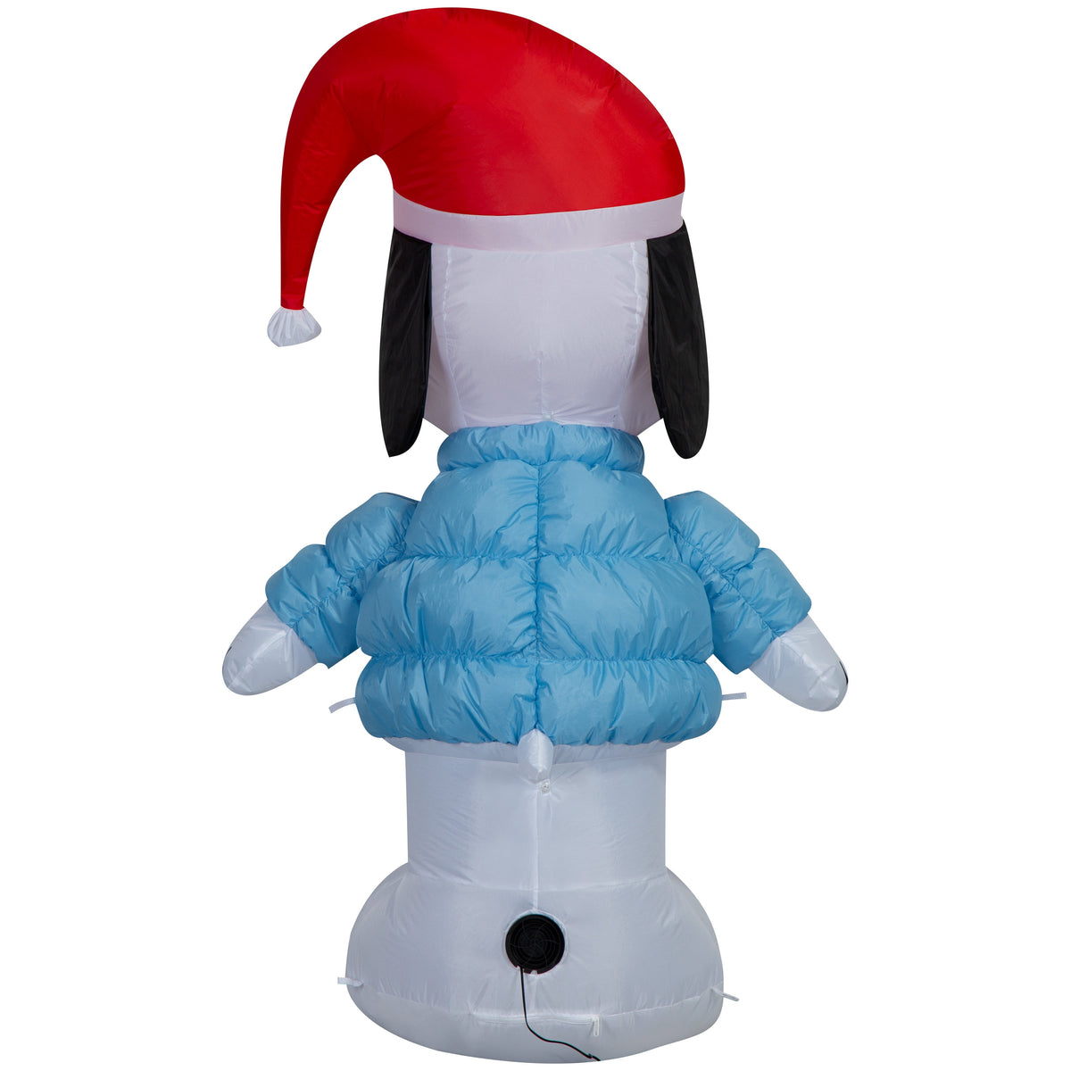 Christmas Peanuts Snoopy in Puffer Sweater and Santa Hat LED Yard Inflatable 5ft
