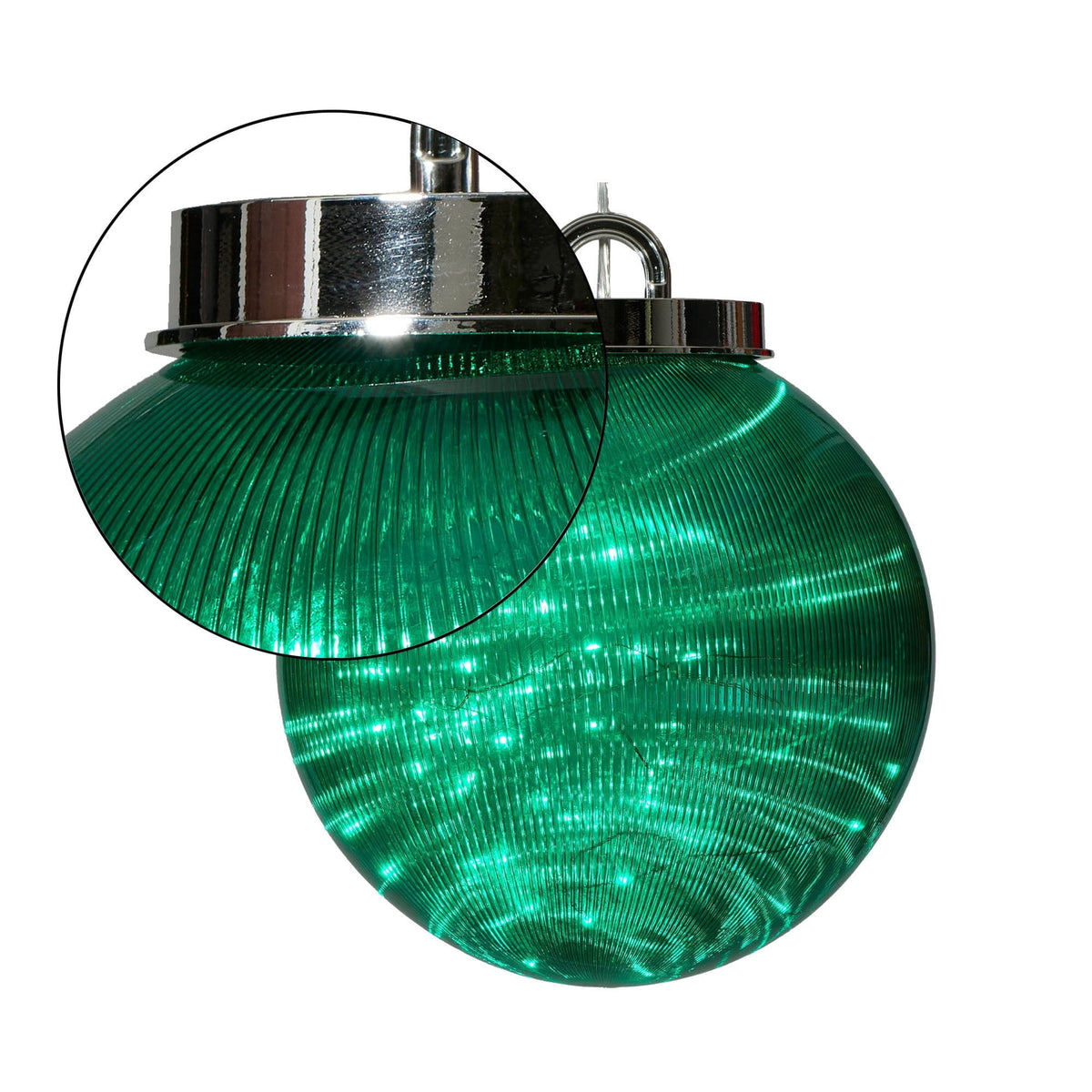 Indoor/Outdoor LED 8-Function Shatterproof Christmas Ornament Decoration with 100 LED Lights, Red, 11.8", by Holiday Time