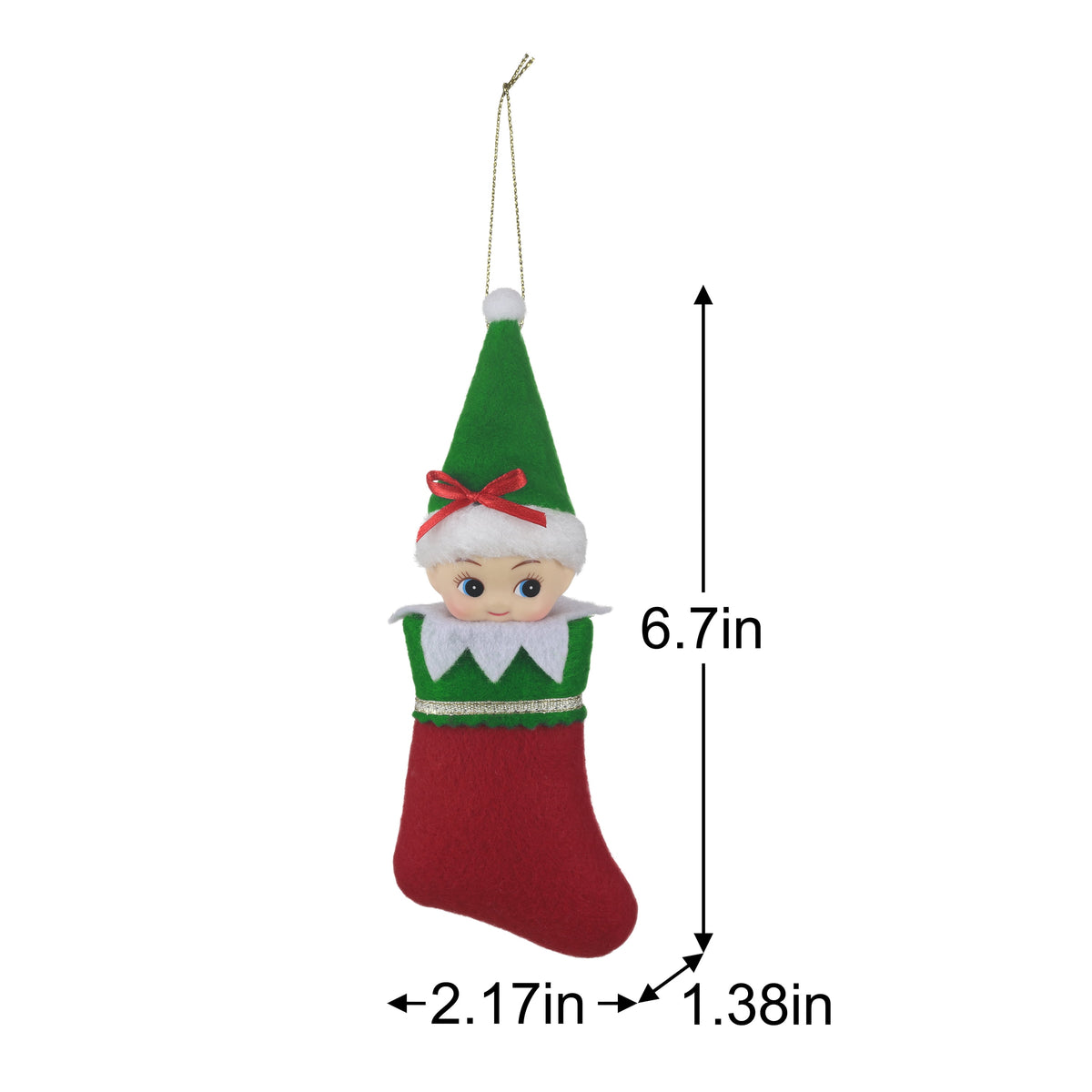 Mr. Christmas Green Stocking Sweetie Ornament