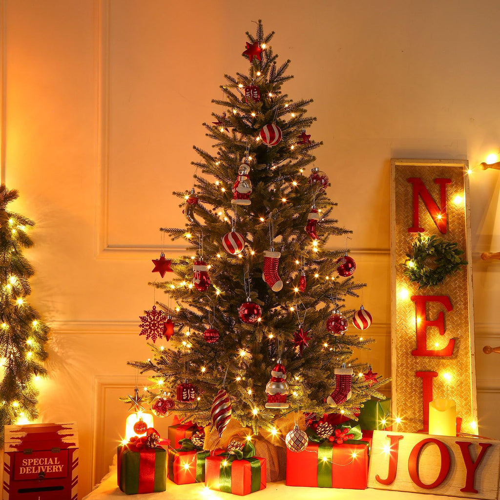 Lolsea 2ft Prelit Artificial Small Mini Christmas Tree with Color LED Lights, Remote Control and Timer, Perfect for Xmas Tabletop Decorations