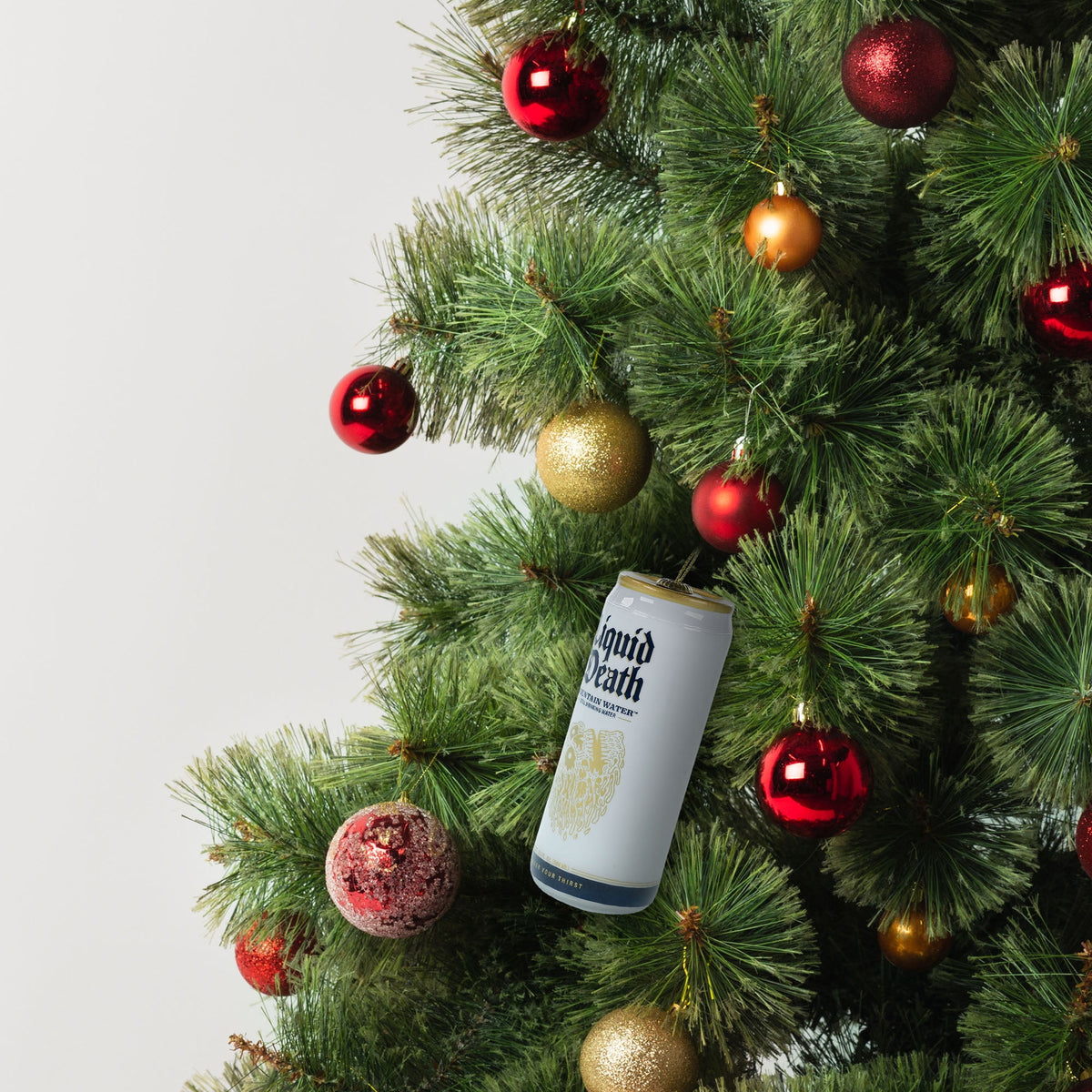 Liquid Death Can Christmas Tree Ornament
