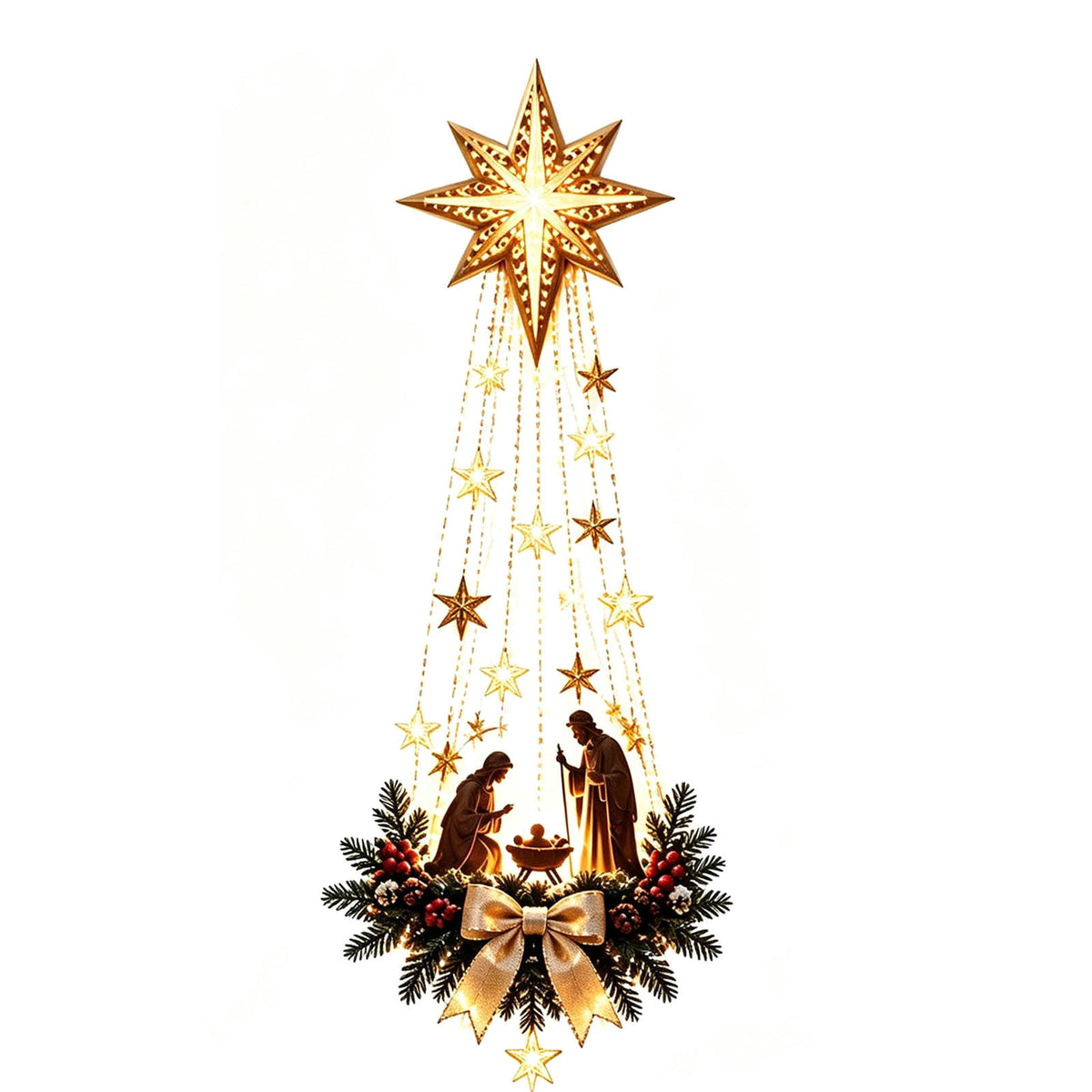 Snowman Magic Fountain, Flowing Snowflake LED Christmas Garden Light,Solar Power and Outdoor Garden Stake for Christmas Yard Decor