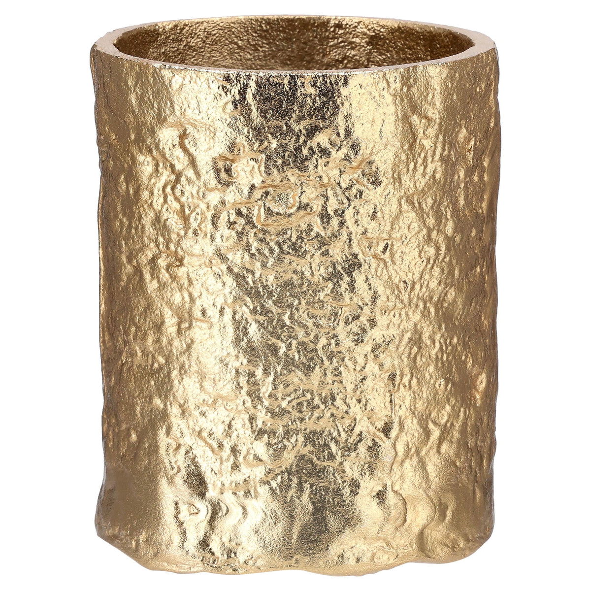 Large Metal Christmas Pillar Candle Holder, Rustic Gold, 5", by Holiday Time