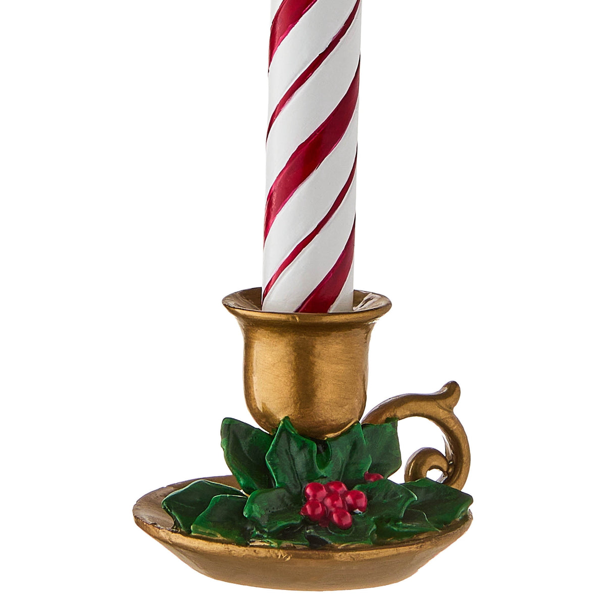 Red and White Stripe Candle Christmas Ornament, 6", by Holiday Time