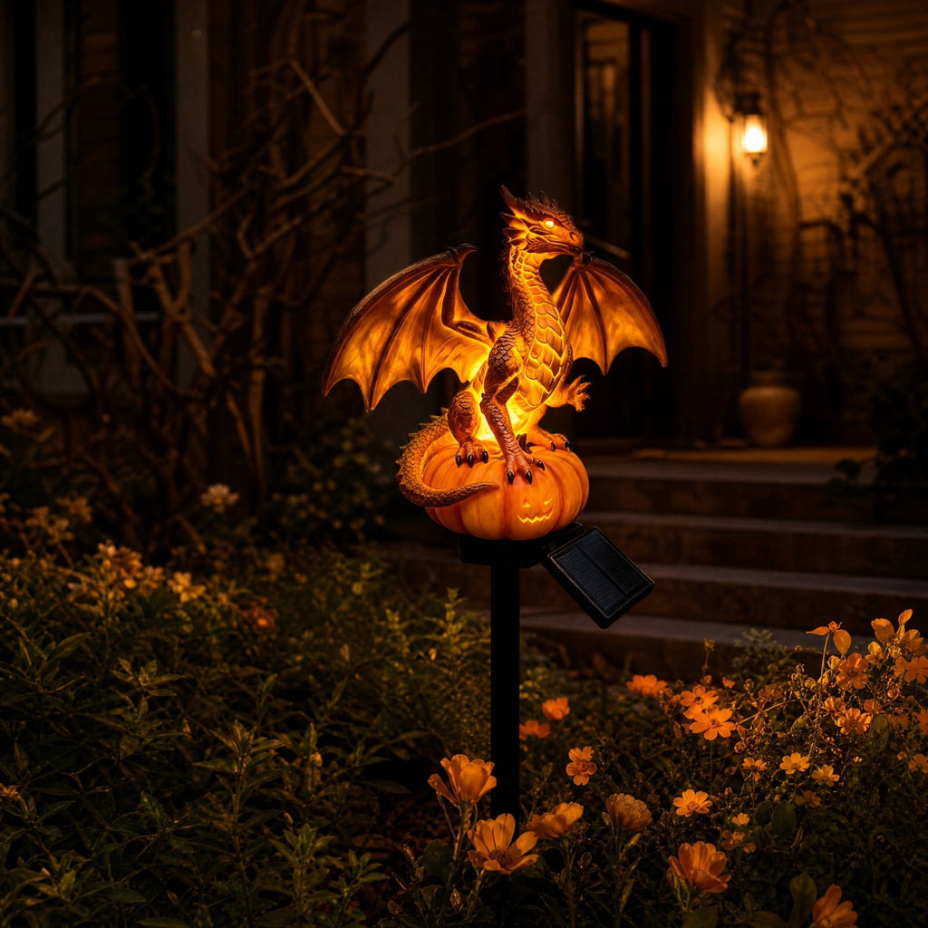 Stijggn Halloween Pumpkin Stake Solar Garden Lights, Waterproof Multi Branch Little Pumpkin Lantern Garden Stake Lights Outdoor Walkway Yard Garden Decoration