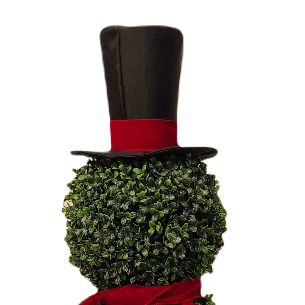 Boxwood Snowman Topiary Christmas Decoration, Multicolor, 32", by Holiday Time