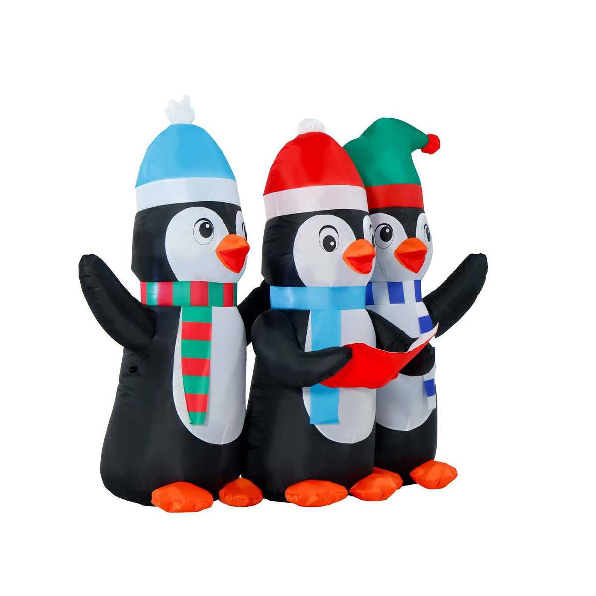 Multicolor Penguin Carolers Christmas Airblown Yard Inflatable, 6', by Holiday Time